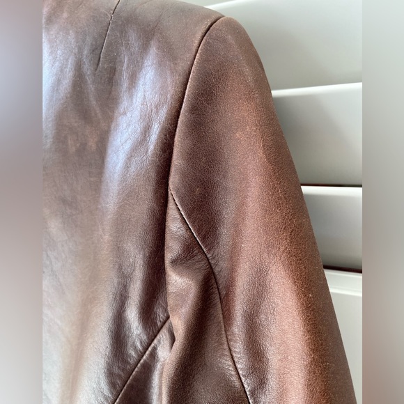 Vintage Leather Embroidered Jacket As Seen On Phoebe Buffay & Lorelai Gilmore - Picture 10 of 12